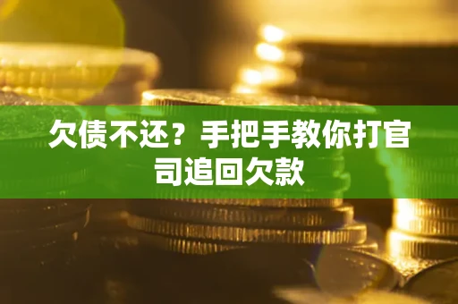 武汉欠债不还？手把手教你打官司追回欠款