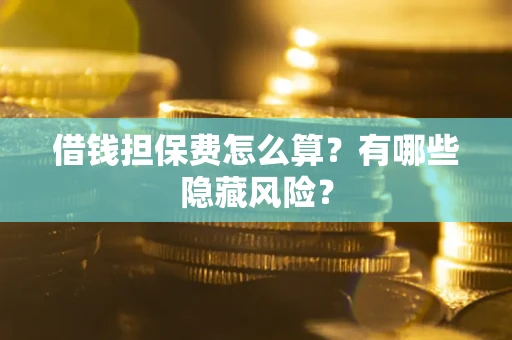 武汉借钱担保费怎么算？有哪些隐藏风险？
