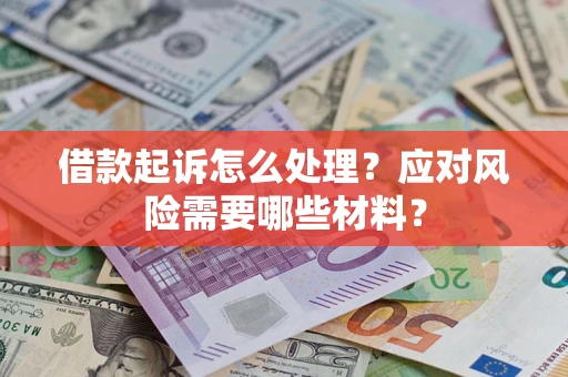 武汉借款起诉怎么处理？应对风险需要哪些材料？