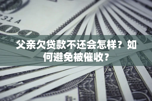 武汉父亲欠贷款不还会怎样？如何避免被催收？