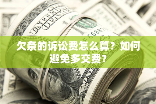 武汉欠条的诉讼费怎么算？如何避免多交费？
