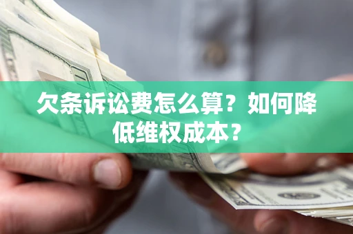 武汉欠条诉讼费怎么算？如何降低维权成本？
