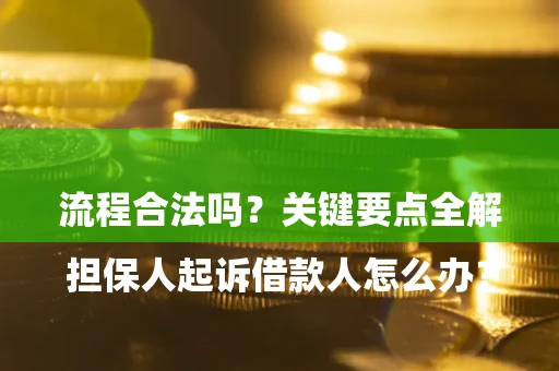 武汉

担保人起诉借款人怎么办？流程合法吗？关键要点全解析