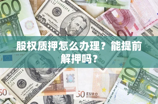 武汉股权质押怎么办理？能提前解押吗？