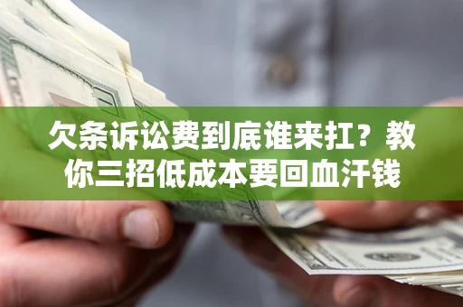武汉欠条诉讼费到底谁来扛？教你三招低成本要回血汗钱